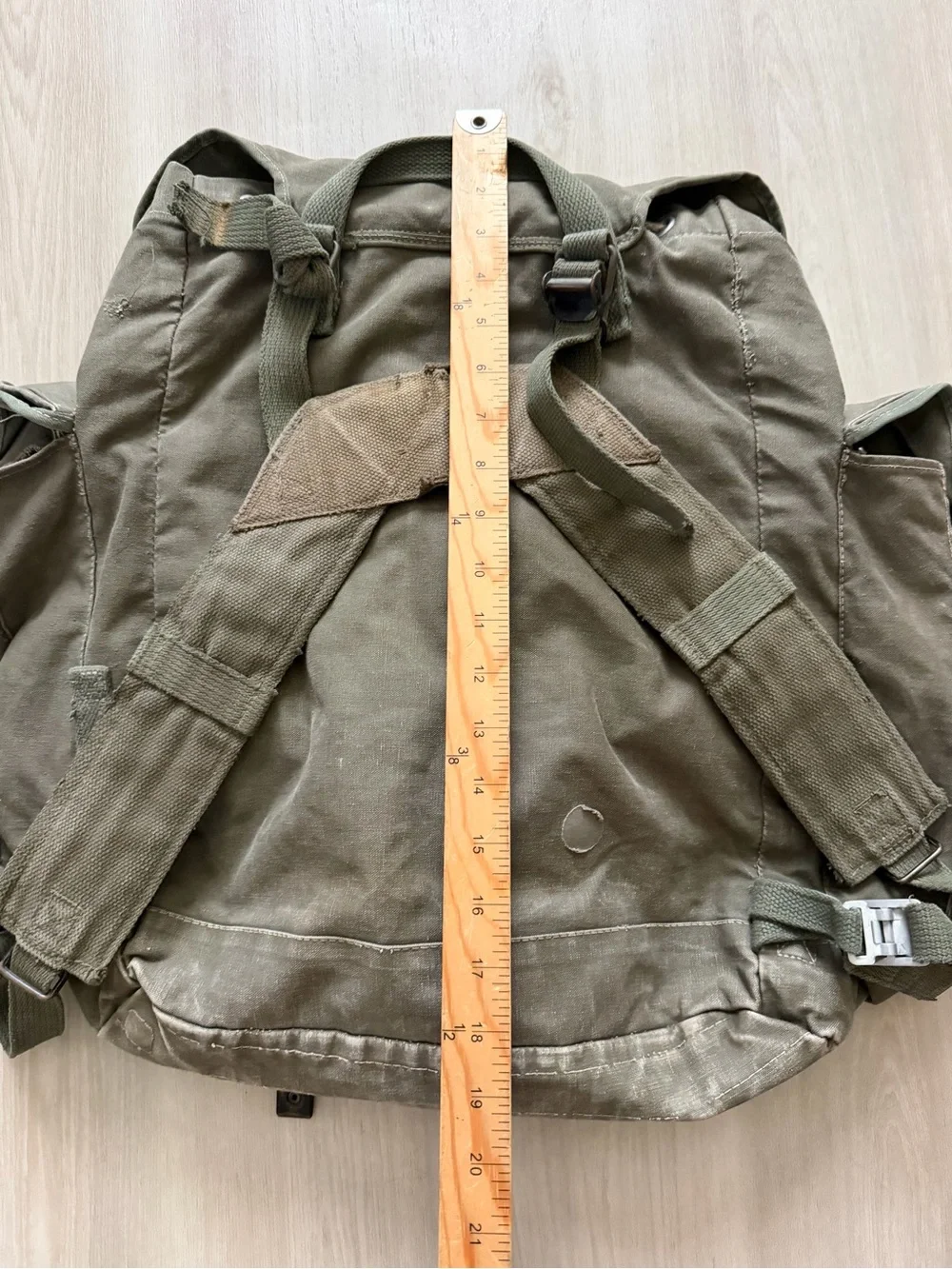 Vintage West German Bundeswehr Rucksack Backpack Olive Canva  Military
